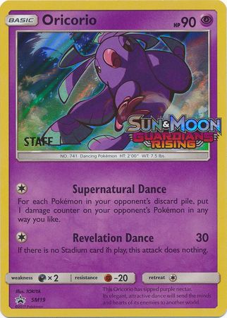 Oricorio (SM19) (Staff Prerelease Promo) [Sun & Moon: Black Star Promos] | Dragon's Lair Comics and Fantasy Houston TX