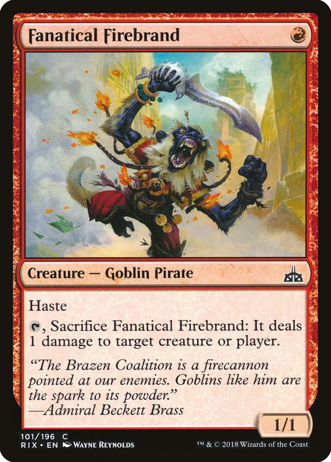 Fanatical Firebrand [Rivals of Ixalan] | Dragon's Lair Comics and Fantasy Houston TX