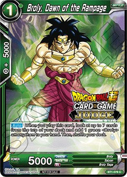 Broly, Dawn of the Rampage (BT1-076) [Judge Promotion Cards] | Dragon's Lair Comics and Fantasy Houston TX