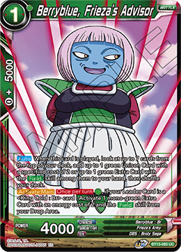 Berryblue, Frieza's Advisor (Uncommon) (BT13-080) [Supreme Rivalry] | Dragon's Lair Comics and Fantasy Houston TX