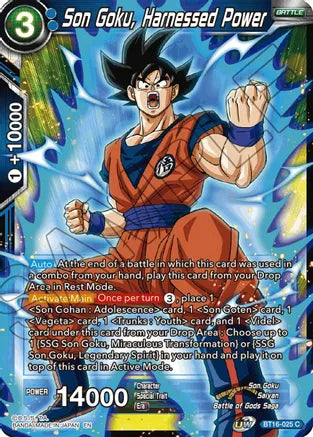 Son Goku, Harnessed Power (BT16-025) [Realm of the Gods] | Dragon's Lair Comics and Fantasy Houston TX