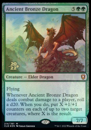 Ancient Bronze Dragon [Commander Legends: Battle for Baldur's Gate Prerelease Promos] | Dragon's Lair Comics and Fantasy Houston TX