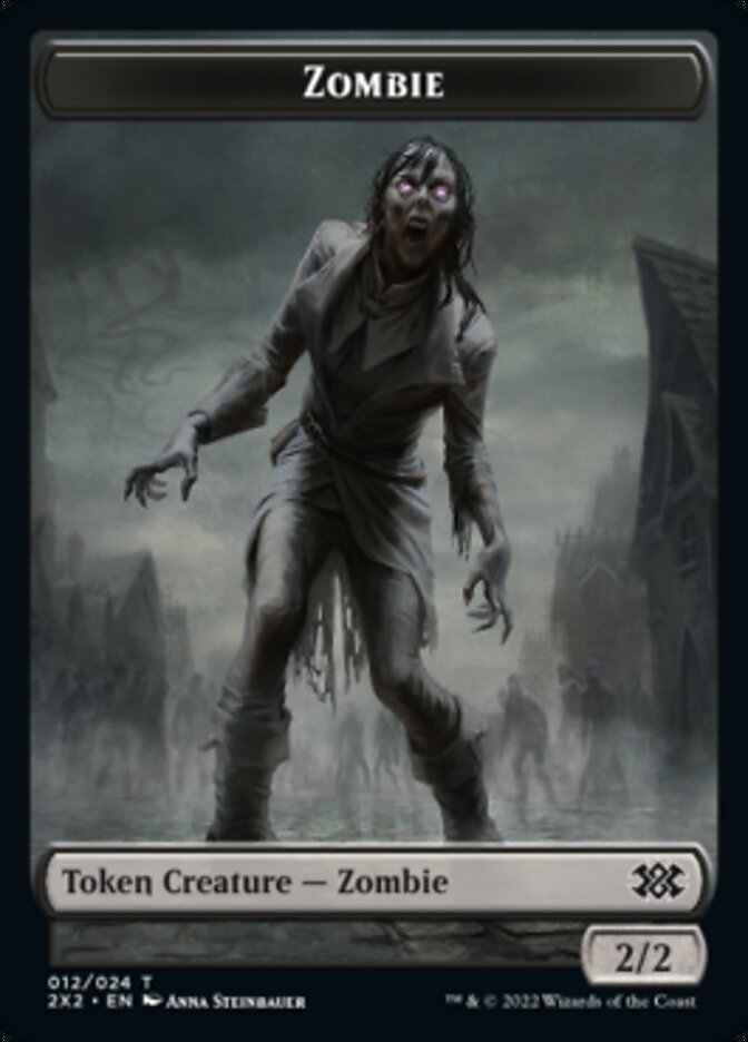 Zombie // Vampire Double-Sided Token [Double Masters 2022 Tokens] | Dragon's Lair Comics and Fantasy Houston TX