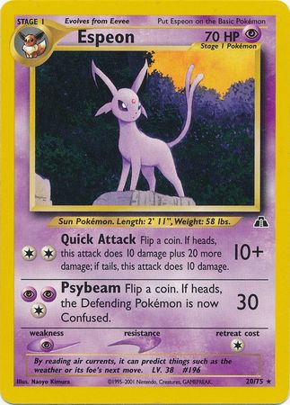 Espeon (20/75) [Neo Discovery Unlimited] | Dragon's Lair Comics and Fantasy Houston TX