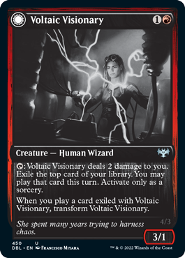 Voltaic Visionary // Volt-Charged Berserker [Innistrad: Double Feature] | Dragon's Lair Comics and Fantasy Houston TX