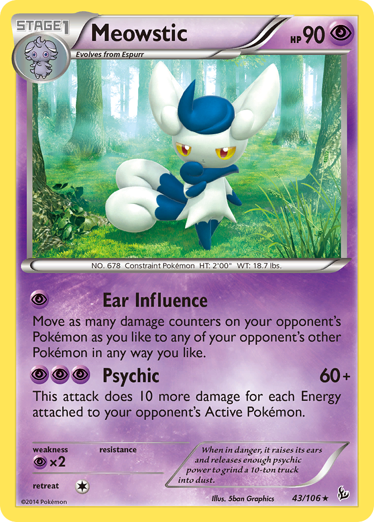 Meowstic (43/106) [XY: Flashfire] | Dragon's Lair Comics and Fantasy Houston TX