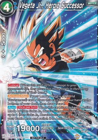 Vegeta Jr., Heroic Successor (Power Booster) (P-148) [Promotion Cards] | Dragon's Lair Comics and Fantasy Houston TX