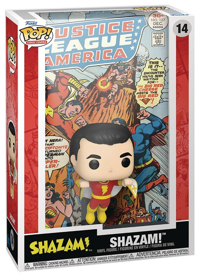 Pop Comic Covers Shazam! Vinyl Figure | Dragon's Lair Comics and Fantasy Houston TX