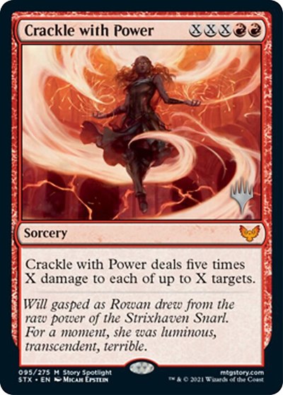 Crackle with Power (Promo Pack) [Strixhaven: School of Mages Promos] | Dragon's Lair Comics and Fantasy Houston TX