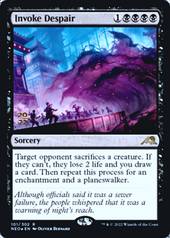 Invoke Despair [Kamigawa: Neon Dynasty Prerelease Promos] | Dragon's Lair Comics and Fantasy Houston TX