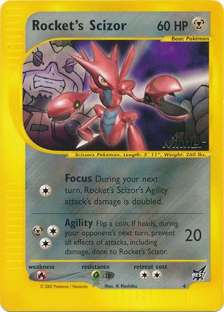 Rocket's Scizor (4) (Winner) [Best of Promos] | Dragon's Lair Comics and Fantasy Houston TX