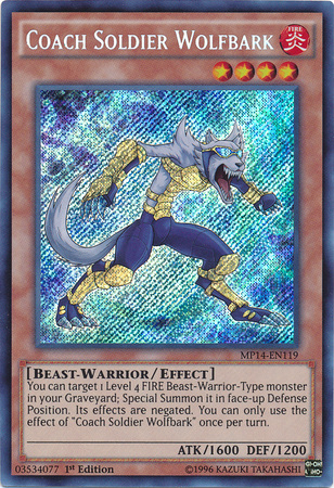 Coach Soldier Wolfbark [MP14-EN119] Secret Rare | Dragon's Lair Comics and Fantasy Houston TX