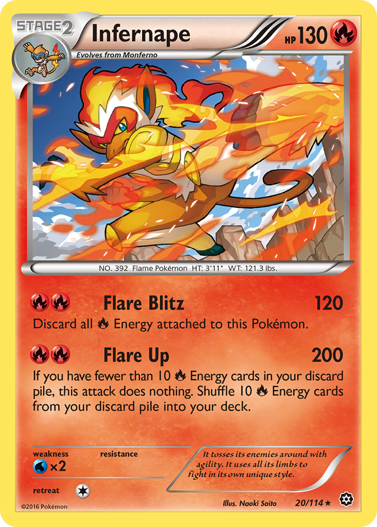 Infernape (20/114) [XY: Steam Siege] | Dragon's Lair Comics and Fantasy Houston TX