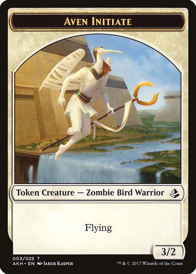 Aven Initiate Token [Amonkhet Tokens] | Dragon's Lair Comics and Fantasy Houston TX