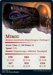 Mimic Art Card [Dungeons & Dragons: Adventures in the Forgotten Realms Art Series] | Dragon's Lair Comics and Fantasy Houston TX