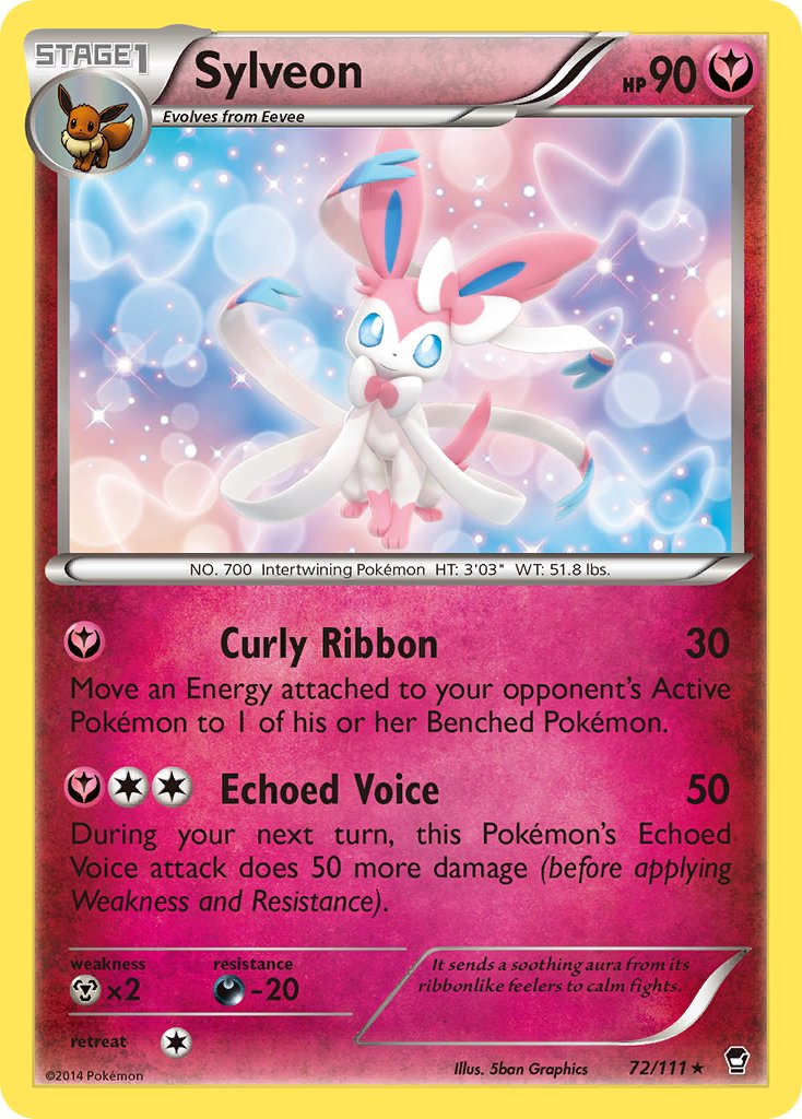 Sylveon (72/111) (Theme Deck Exclusive) [XY: Furious Fists] | Dragon's Lair Comics and Fantasy Houston TX