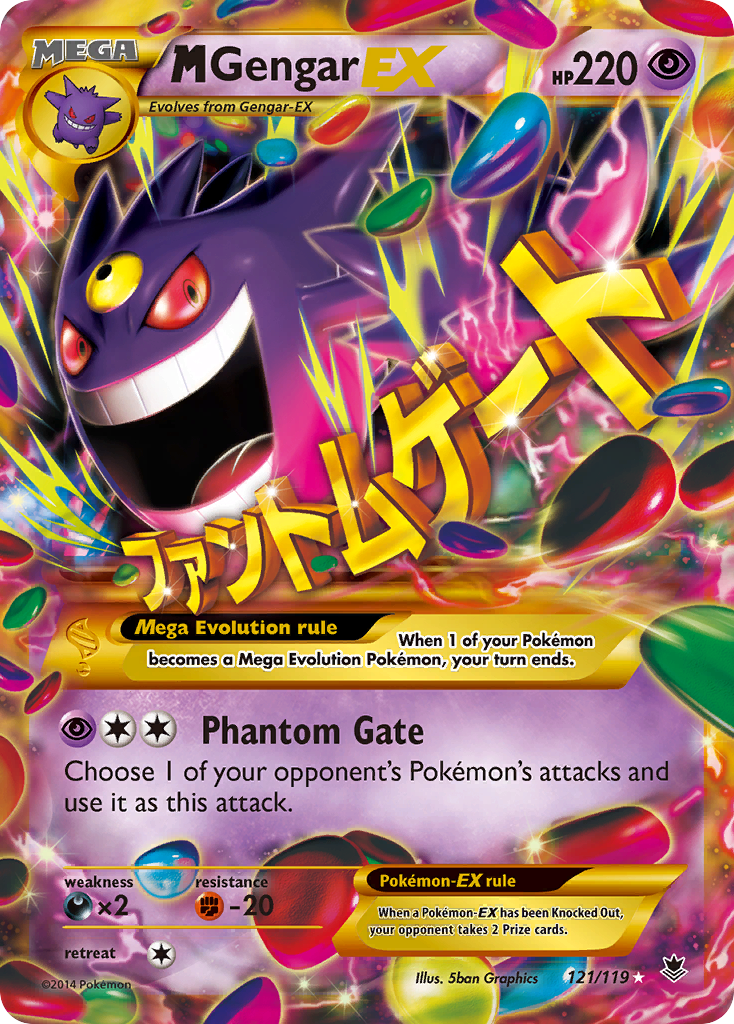 M Gengar EX (121/119) [XY: Phantom Forces] | Dragon's Lair Comics and Fantasy Houston TX