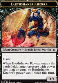 Earthshaker Khenra // Cat Double-Sided Token [Hour of Devastation Tokens] | Dragon's Lair Comics and Fantasy Houston TX