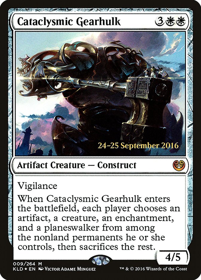 Cataclysmic Gearhulk [Kaladesh Prerelease Promos] | Dragon's Lair Comics and Fantasy Houston TX