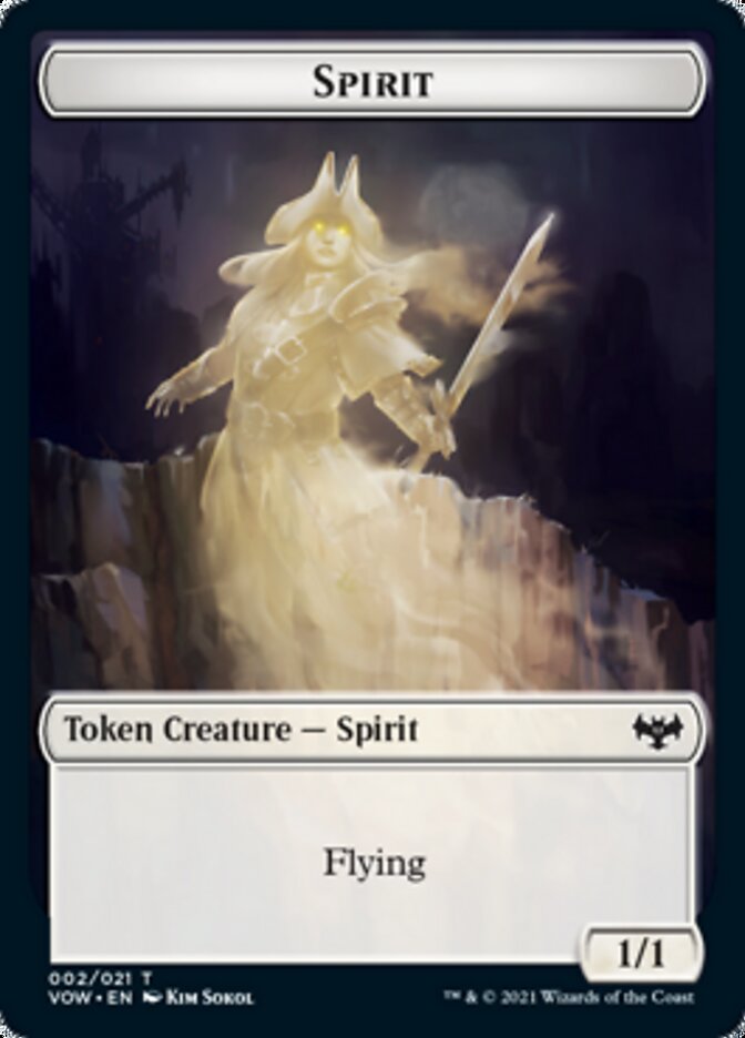 Spirit Token (002) [Innistrad: Crimson Vow Tokens] | Dragon's Lair Comics and Fantasy Houston TX