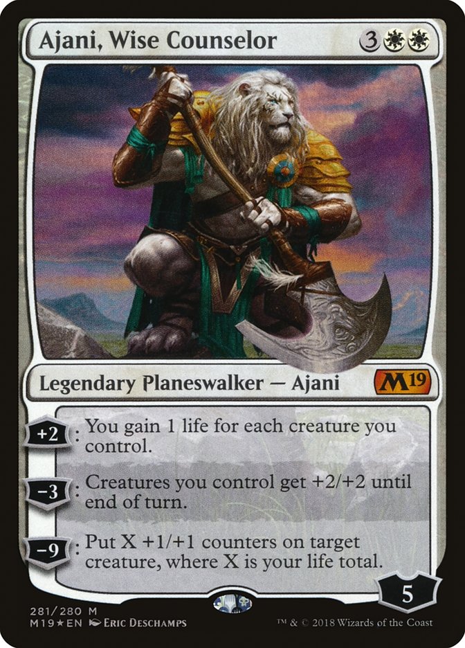 Ajani, Wise Counselor [Core Set 2019] | Dragon's Lair Comics and Fantasy Houston TX