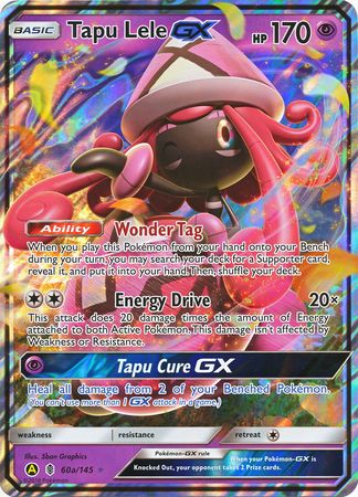 Tapu Lele GX (60a/145) (Alternate card) (Jumbo Card) [Sun & Moon: Guardians Rising] | Dragon's Lair Comics and Fantasy Houston TX