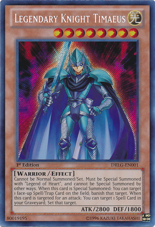 Legendary Knight Timaeus [DRLG-EN001] Secret Rare | Dragon's Lair Comics and Fantasy Houston TX