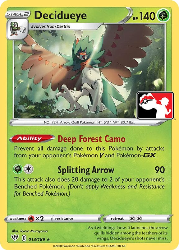 Decidueye (013/189) [Prize Pack Series One] | Dragon's Lair Comics and Fantasy Houston TX