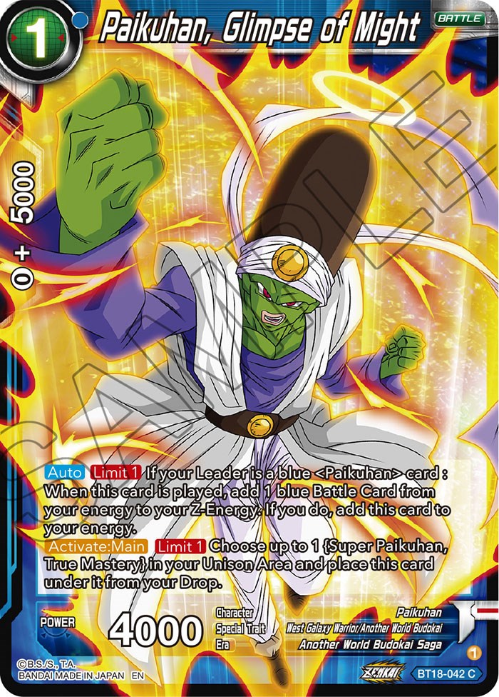 Paikuhan, Glimpse of Might (BT18-042) [Dawn of the Z-Legends] | Dragon's Lair Comics and Fantasy Houston TX