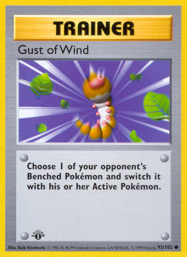 Gust of Wind (93/102) (Shadowless) [Base Set 1st Edition] | Dragon's Lair Comics and Fantasy Houston TX