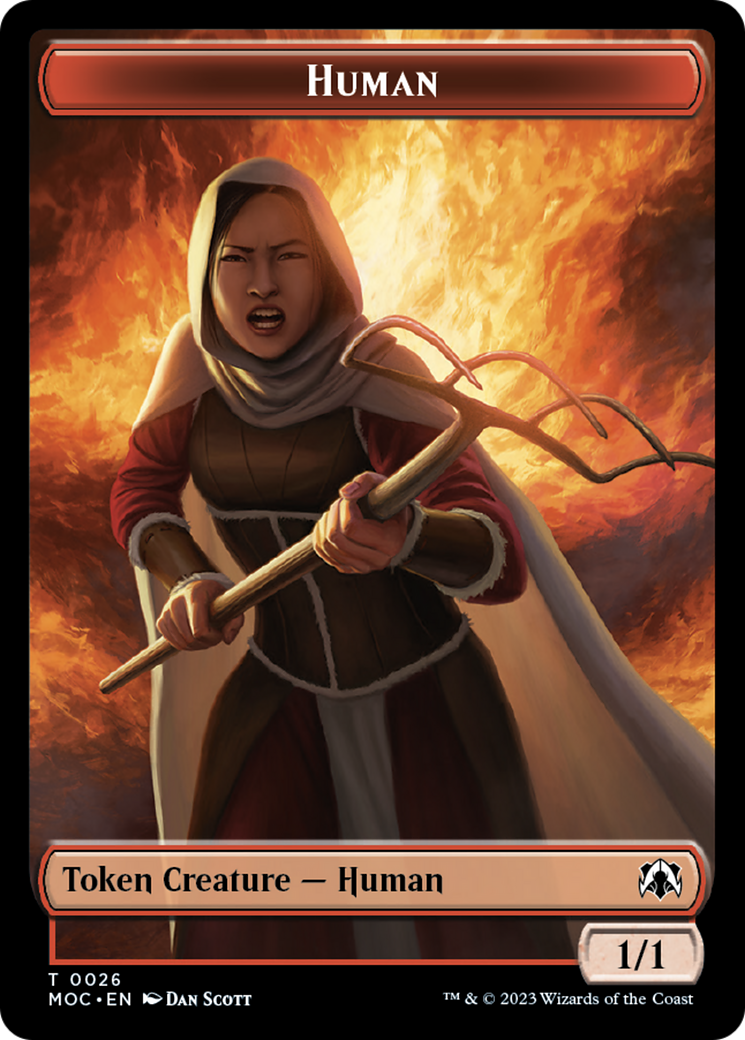 Squid // Human (26) Double-Sided Token [March of the Machine Commander Tokens] | Dragon's Lair Comics and Fantasy Houston TX