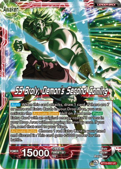 Broly // SS Broly, Demon's Second Coming (BT15-002) [Saiyan Showdown] | Dragon's Lair Comics and Fantasy Houston TX