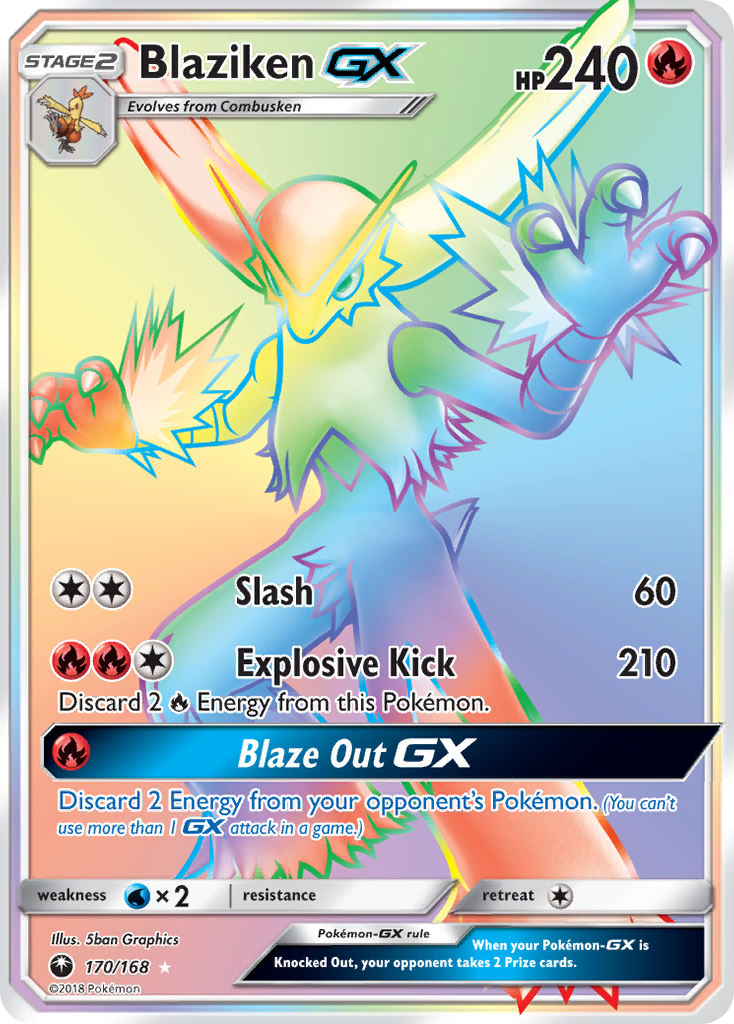 Blaziken GX (170/168) [Sun & Moon: Celestial Storm] | Dragon's Lair Comics and Fantasy Houston TX