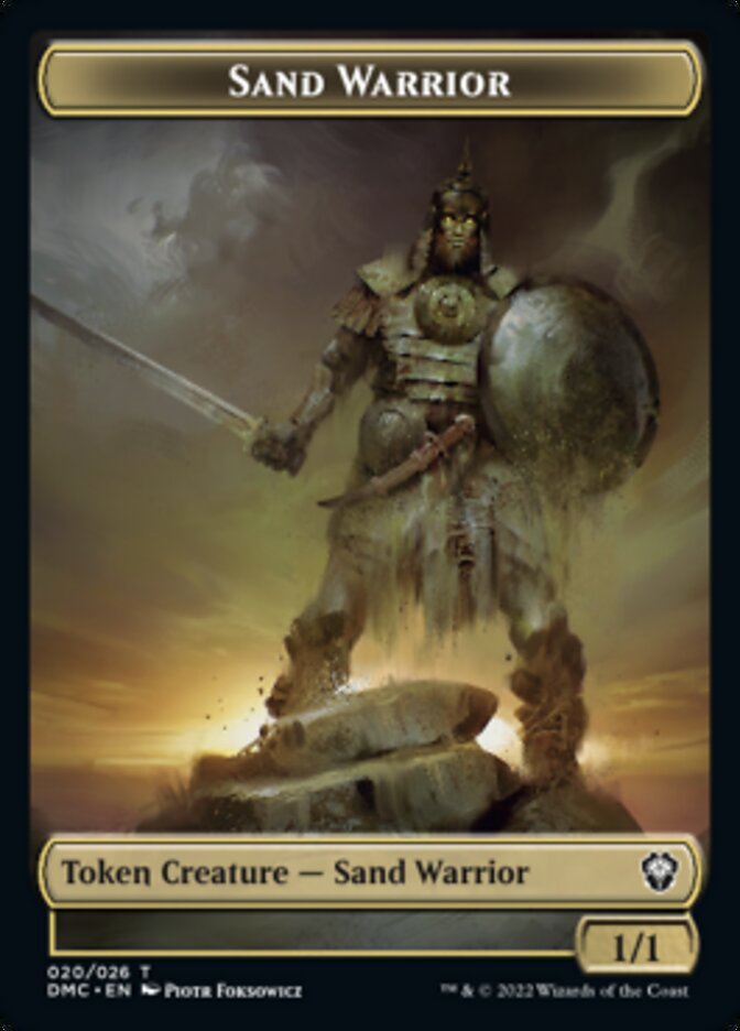 Soldier // Sand Warrior Double-Sided Token [Dominaria United Tokens] | Dragon's Lair Comics and Fantasy Houston TX