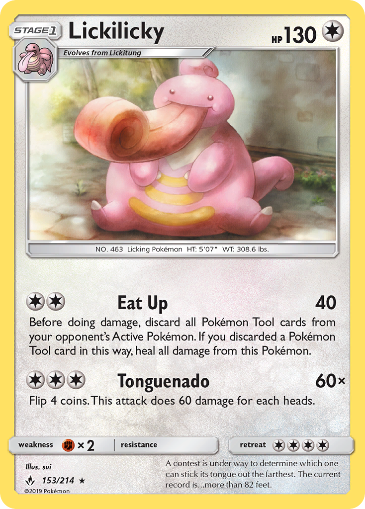 Lickilicky (153/214) [Sun & Moon: Unbroken Bonds] | Dragon's Lair Comics and Fantasy Houston TX