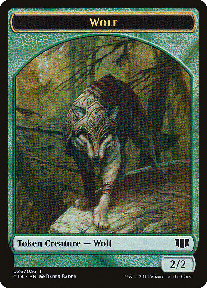 Treefolk // Wolf Double-Sided Token [Commander 2014 Tokens] | Dragon's Lair Comics and Fantasy Houston TX