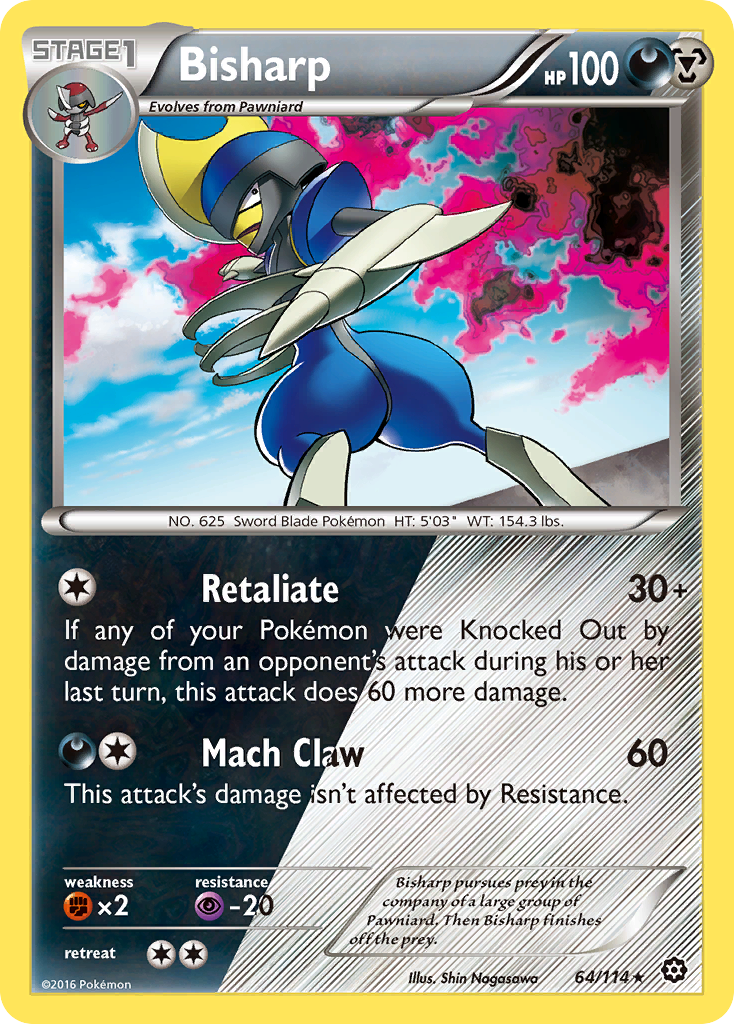 Bisharp (64/114) [XY: Steam Siege] | Dragon's Lair Comics and Fantasy Houston TX