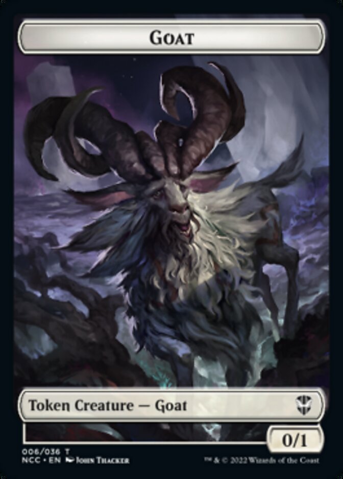 Zombie // Goat Double-Sided Token [Streets of New Capenna Commander Tokens] | Dragon's Lair Comics and Fantasy Houston TX