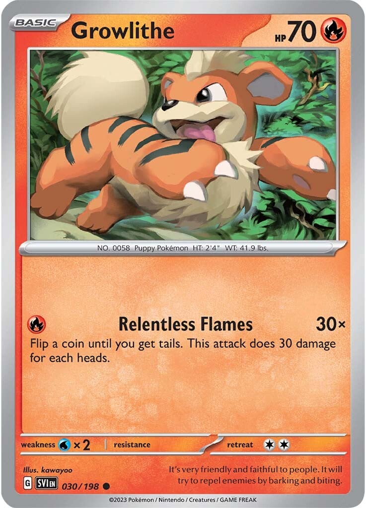 Growlithe (030/198) [Scarlet & Violet: Base Set] | Dragon's Lair Comics and Fantasy Houston TX