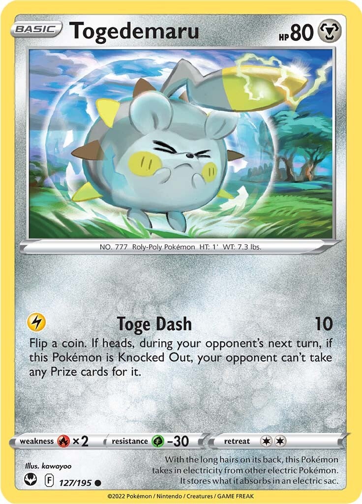 Togedemaru (127/195) [Sword & Shield: Silver Tempest] | Dragon's Lair Comics and Fantasy Houston TX