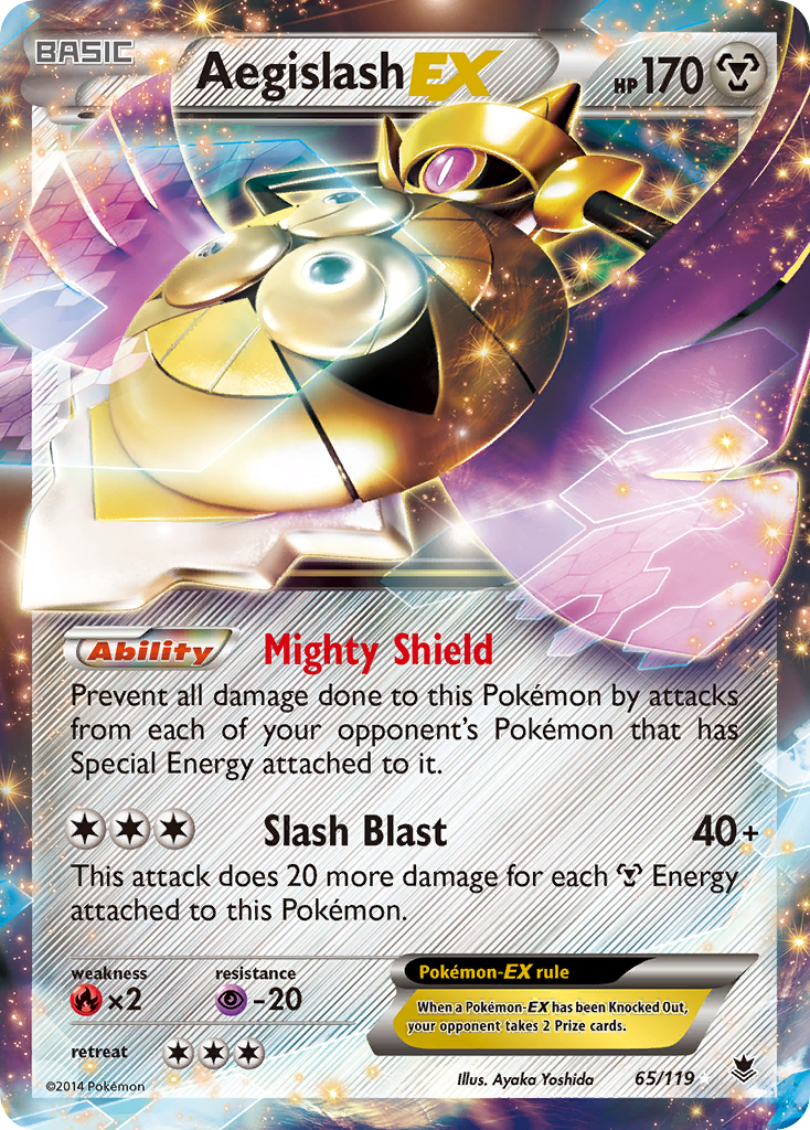 Aegislash EX (65/119) [XY: Phantom Forces] | Dragon's Lair Comics and Fantasy Houston TX