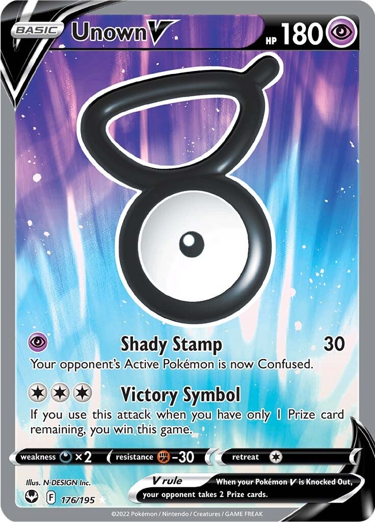 Unown V (176/195) [Sword & Shield: Silver Tempest] | Dragon's Lair Comics and Fantasy Houston TX