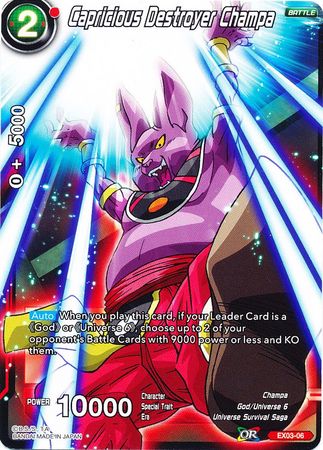 Capricious Destroyer Champa (EX03-06) [Ultimate Box] | Dragon's Lair Comics and Fantasy Houston TX