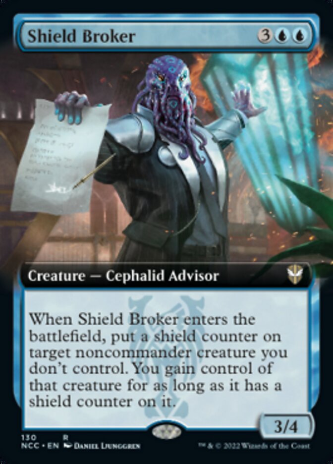 Shield Broker (Extended Art) [Streets of New Capenna Commander] | Dragon's Lair Comics and Fantasy Houston TX