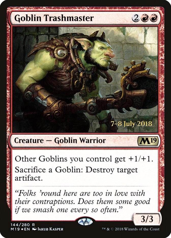 Goblin Trashmaster [Core Set 2019 Prerelease Promos] | Dragon's Lair Comics and Fantasy Houston TX