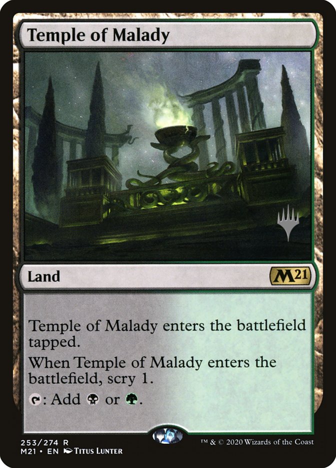 Temple of Malady (Promo Pack) [Core Set 2021 Promos] | Dragon's Lair Comics and Fantasy Houston TX