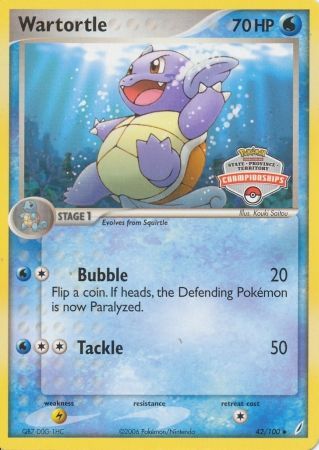 Wartortle (42/100) (States Championship Promo) [EX: Crystal Guardians] | Dragon's Lair Comics and Fantasy Houston TX