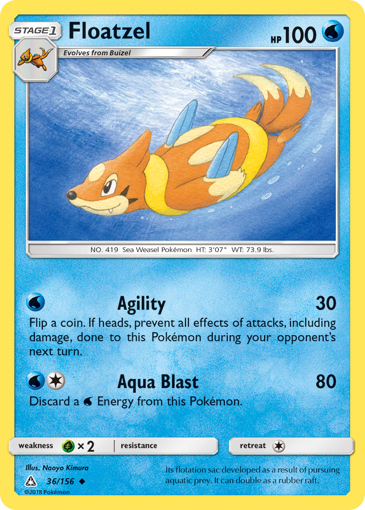 Floatzel (36/156) [Sun & Moon: Ultra Prism] | Dragon's Lair Comics and Fantasy Houston TX