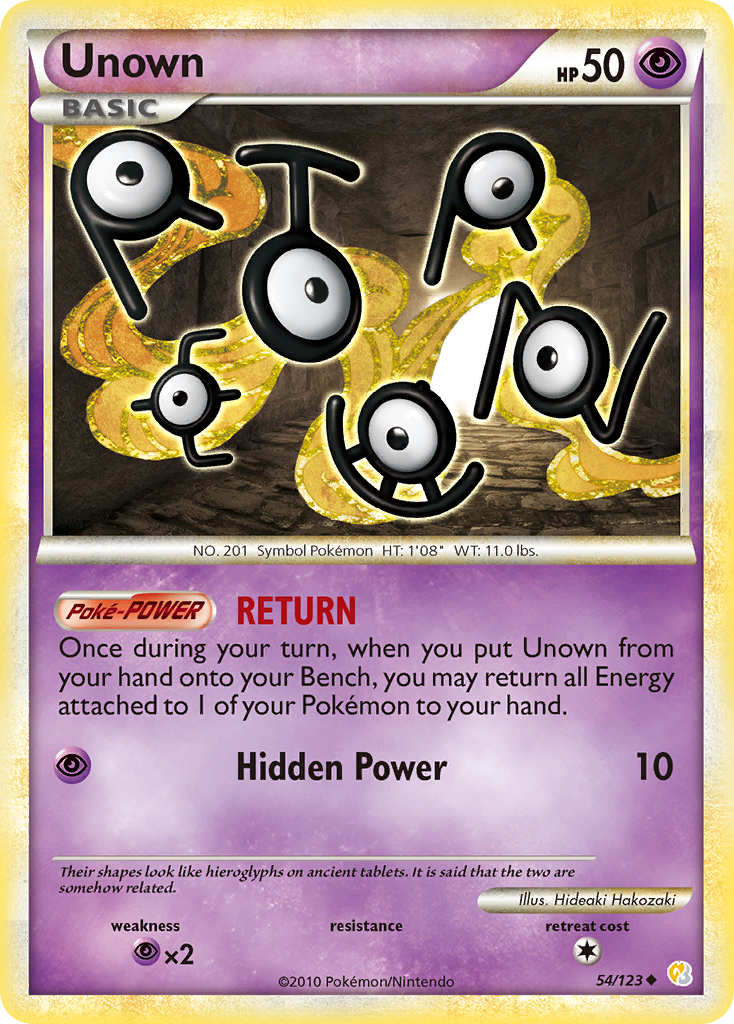 Unown (54/123) [HeartGold & SoulSilver: Base Set] | Dragon's Lair Comics and Fantasy Houston TX