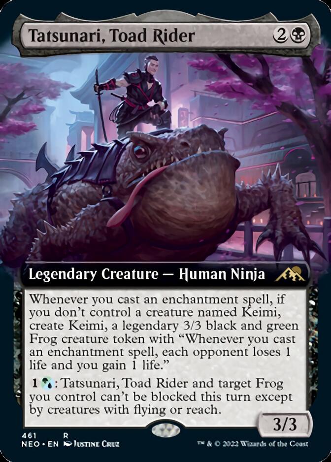 Tatsunari, Toad Rider (Extended Art) [Kamigawa: Neon Dynasty] | Dragon's Lair Comics and Fantasy Houston TX